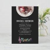 Einzigartiges Retro Style Disco Brautparty Einladung (Stehend Vorderseite)