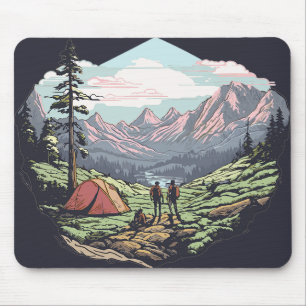 Einzigartiges, retro/vintage Grafik für den Außenb Mousepad