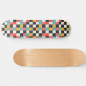 Einzigartiges Retro Y2K Schachbrett Design Skatebo Skateboard (Horizontal)