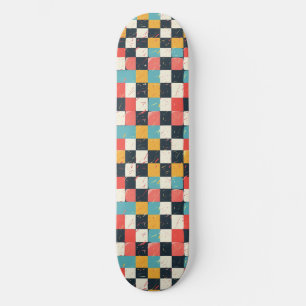 Einzigartiges Retro Y2K Schachbrett Design Skatebo Skateboard