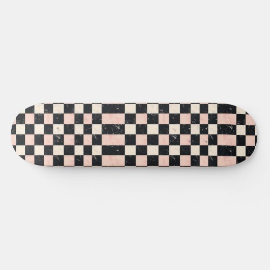 Einzigartiges Retro Y2K Schachbrett Design Skatebo Skateboard (Horizontal)