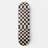 Einzigartiges Retro Y2K Schachbrett Design Skatebo Skateboard (Vorderseite)