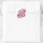 Einzigartiges rosa abstraktes Label-Design Quadratischer Aufkleber (Tasche)