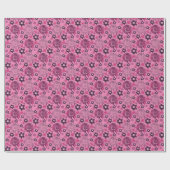 Einzigartiges rosa Blumenmuster Geschenkpapier (Flach)