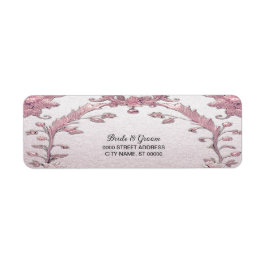 Einzigartiges Rosa Floral Rücksendetikett