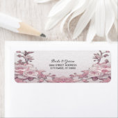 Einzigartiges Rosa Floral Rücksendetikett (Insitu)