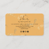 Einzigartiges rosa gelbes Abstraktes Haar Visitenkarte (Rückseite)