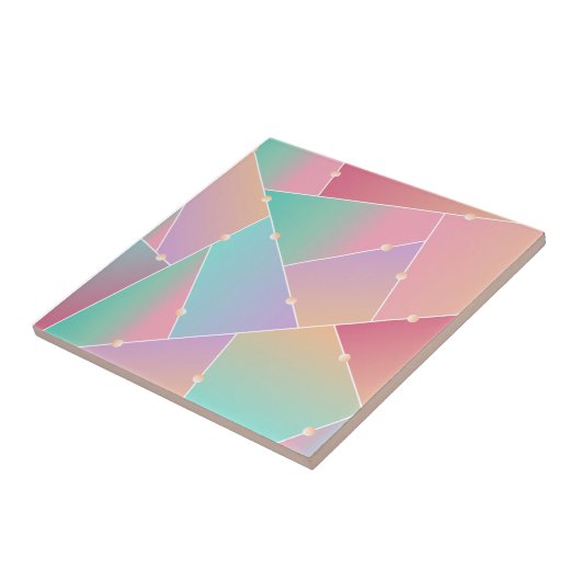 "Einzigartiges rosa Glasmuster extravagante Farbe Fliese (Seite)