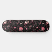 Einzigartiges rosa Kunsthandwerk Design Skateboard (Horizontal)