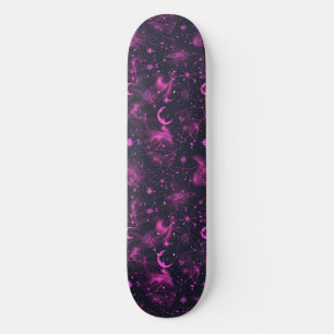 Einzigartiges rosa Kunsthandwerk Design Skateboard
