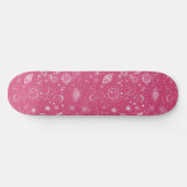 Einzigartiges rosa Kunsthandwerk Design Skateboard (Horizontal)