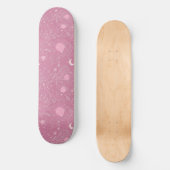 Einzigartiges rosa Kunsthandwerk Design Skateboard (Vorderseite)