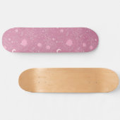 Einzigartiges rosa Kunsthandwerk Design Skateboard (Horizontal)