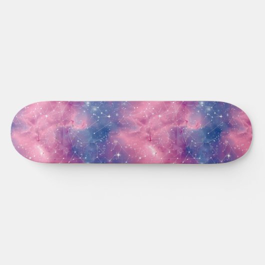 Einzigartiges rosa Kunsthandwerk Design Skateboard (Horizontal)
