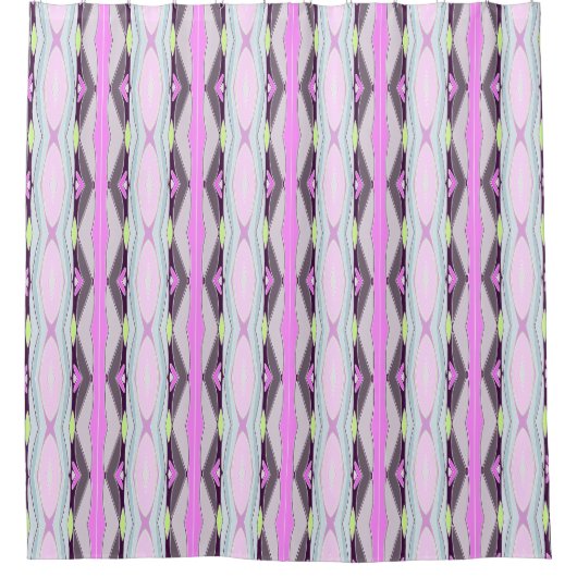 Einzigartiges rosa Muster Duschvorhang (Vorderseite)