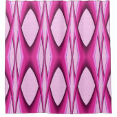 Einzigartiges rosa Muster Duschvorhang (Vorderseite)