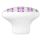 Einzigartiges rosa Muster Keramikknauf (Seitenansicht)