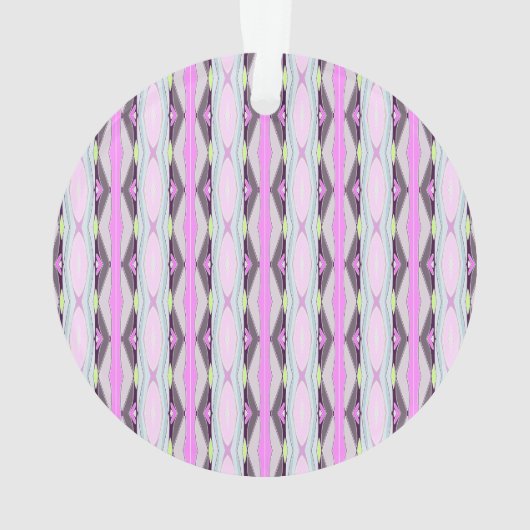 Einzigartiges rosa Muster Ornament (Rückseite)