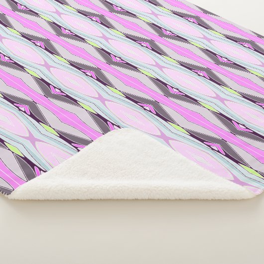 Einzigartiges rosa Muster Sherpadecke (3/4)