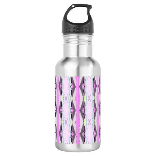 Einzigartiges rosa Muster Trinkflasche (Vorderseite)