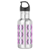 Einzigartiges rosa Muster Trinkflasche (Rückseite)