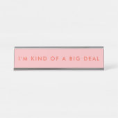 Einzigartiges rosa Novelty Funny Desk Name Plate Schreibtischnamensplakette (Vorderseite )