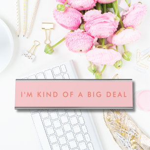 Einzigartiges rosa Novelty Funny Desk Name Plate Schreibtischnamensplakette