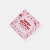 Einzigartiges Rosa Pferdchen Pferderennfahrer Pony Serviette (Ecke)