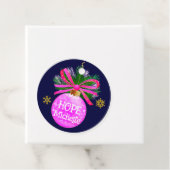 Einzigartiges rosa Ribbon Bauble Geschenkanhänger (Beispiel)