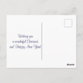 Einzigartiges rosa Ribbon Bauble Postkarte (Rückseite)