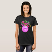 Einzigartiges rosa Ribbon Bauble T-Shirt (Vorne ganz)