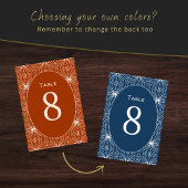 Einzigartiges Rost Orange Modernes Tribal Muster Tischnummer