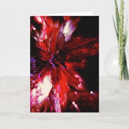 Einzigartiges Rot auf schwarzer Weihnachtskarte Feiertagskarte