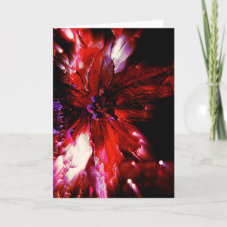 Einzigartiges Rot auf schwarzer Weihnachtskarte Feiertagskarte