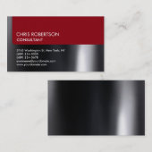 Einzigartiges Rot Dunkelgrau attraktiv kreativ Visitenkarte (Vorne/Hinten)