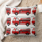 Einzigartiges rotes Löschfahrzeug Kissen (Decke)