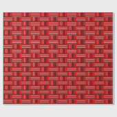 Einzigartiges rotes Muster Geschenkpapier (Flach)