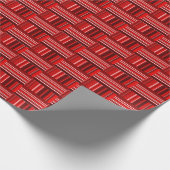 Einzigartiges rotes Muster Geschenkpapier (Ecke)
