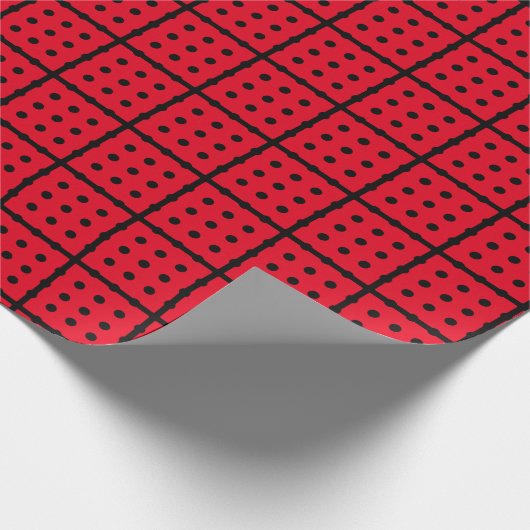 Einzigartiges rotes Wrapping-Papier Geschenkpapier (Ecke)