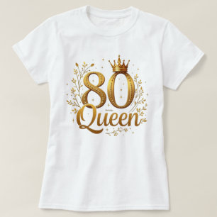 Einzigartiges Royal 80. Geburtstag Königin Kunst T-Shirt