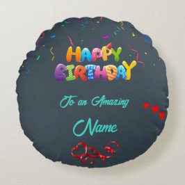 Einzigartiges Rundkissengeschenk zum Geburtstag Rundes Kissen