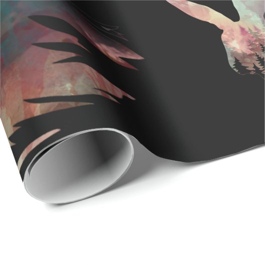 Einzigartiges Rustikales Baumhackpapier Geschenkpapier (Rolleneckpunkt)