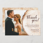 Einzigartiges rustikales Foto für Hochzeiten Dankeskarte (Vorne/Hinten)