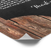 Einzigartiges Rustikales Mason Jar Hochzeitsdiagra Poster (Ecke)