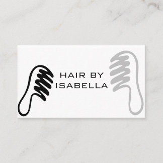 Einzigartiges Salon-Logo-Branding Schwarzer Kamm H Visitenkarte
