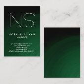 Einzigartiges schlichtes berufliches Monogramm Visitenkarte (Vorne/Hinten)