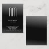 Einzigartiges schlichtes, einfaches Schwarz-weißes Visitenkarte (Vorne/Hinten)