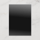 Einzigartiges schlichtes, einfaches Schwarz-weißes Visitenkarte (Rückseite)