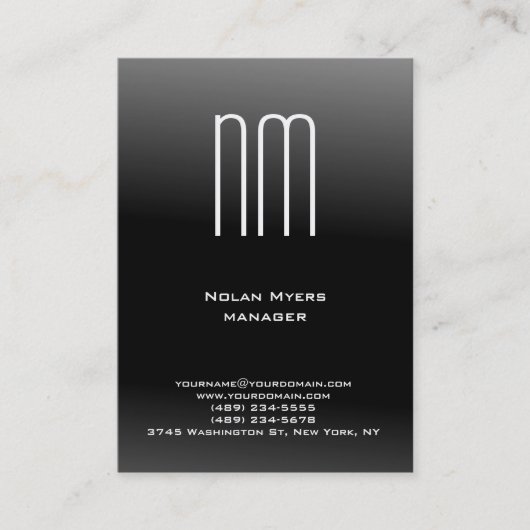 Einzigartiges schlichtes, einfaches Schwarz-weißes Visitenkarte (Vorderseite)