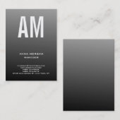 Einzigartiges schlichtes Monogramm Visitenkarte (Vorne/Hinten)